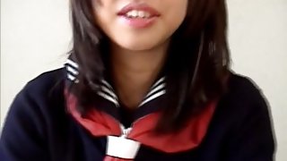 Kaori cum on tit in school uniform