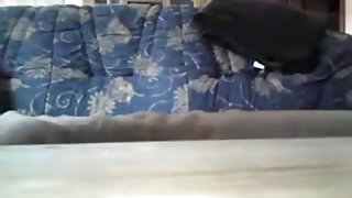 My gf rides me on the sofa, until i jizz inside her pussy.