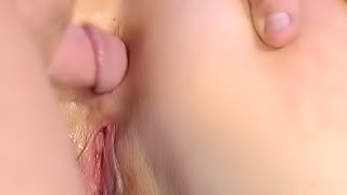 Tracie Trixxx gets fingered and fucked in both holes