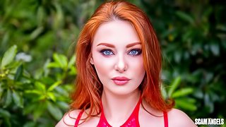 Redhead hottie Lacy Lennon stimulates her little crack