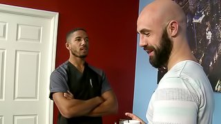 Mike Maverick and Lex Ryan get naked impatient to suck assholes